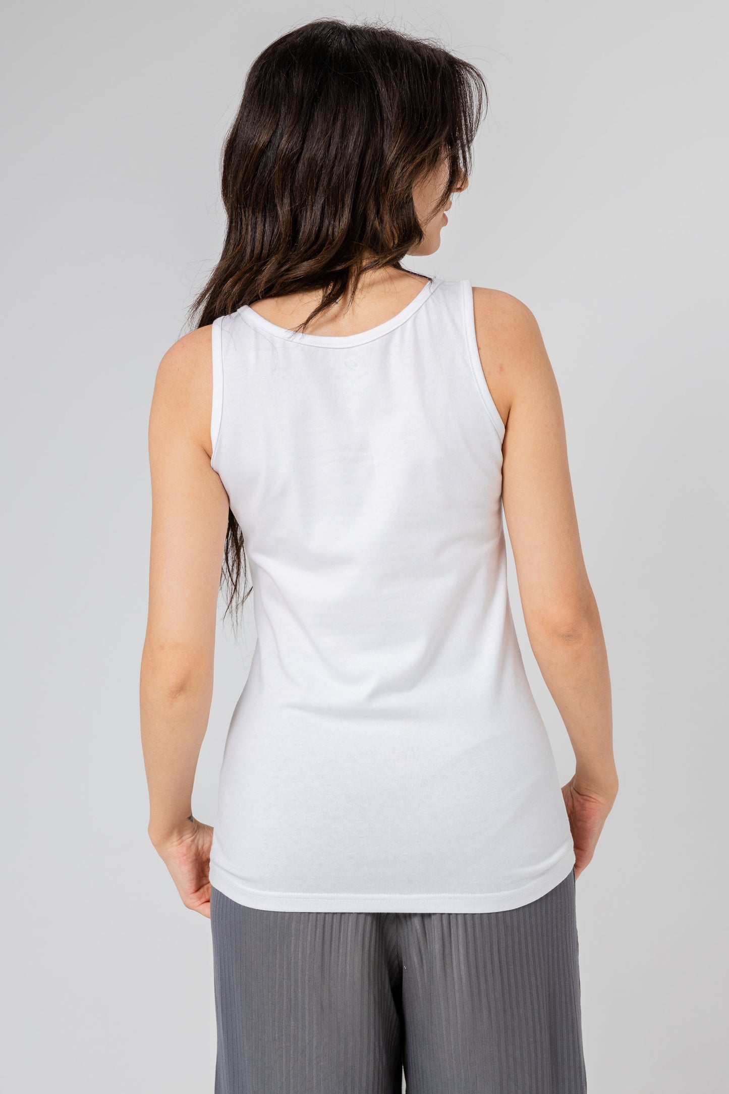 Premium Egyptiank Cotton Basic Tank Top for Women - White